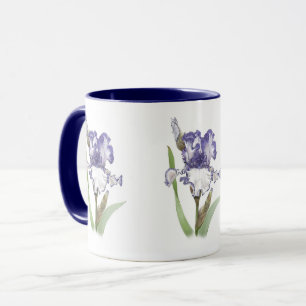 Violette gekrauste Iris Tasse