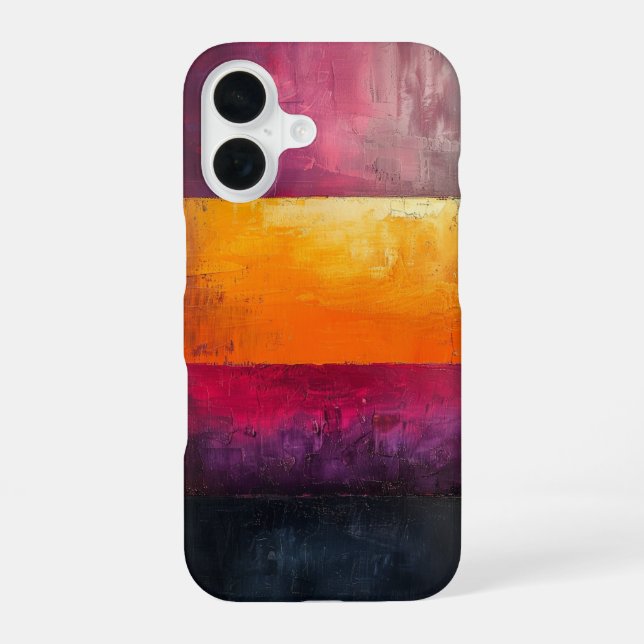 Violette Glut Felder iPhone 16 Hülle (Rückseite)