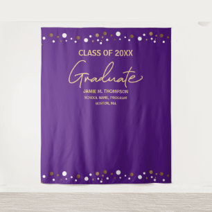 Violette Gold-Klasse Schulhintergrund Abschlussfei Wandteppich