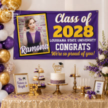 Violette Goldene Abschlussklasse 2026 Foto-Abschlu