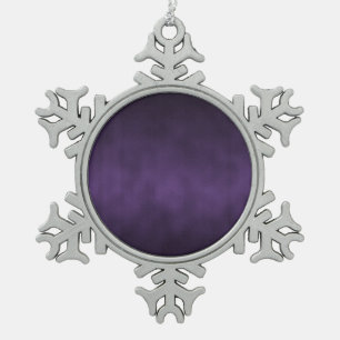Violette Gothic Ombre-Hintergrundkunst Schneeflocken Zinn-Ornament