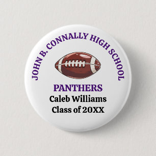 Violette High School Footballmannschaft individuel Button
