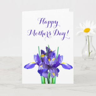 Violette Iris Muttertags-Karte Karte
