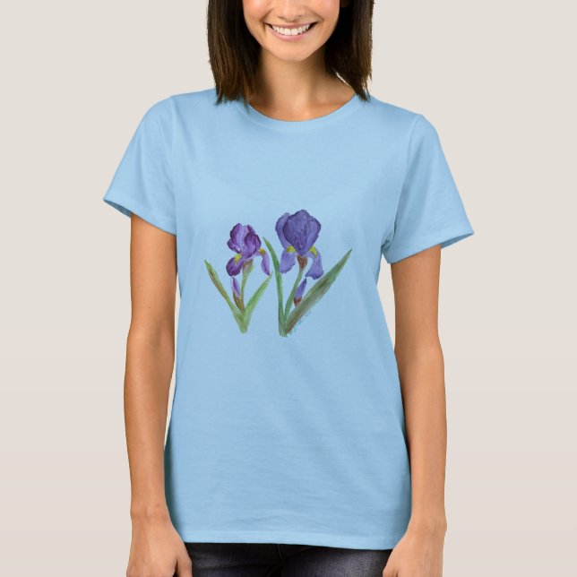 Violette Iris von EelKat T-Shirt (Vorderseite)