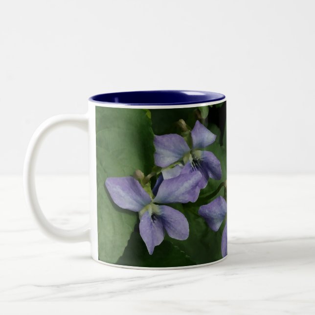 Violette Kaffee-Tasse Zweifarbige Tasse (Links)