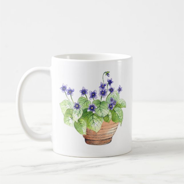 Violette Kaffeetasse (Links)