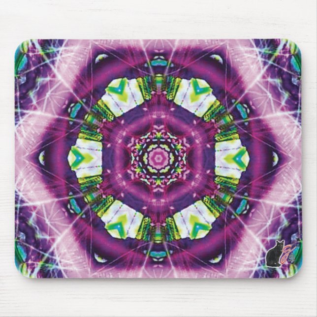 Violette Kaleidoscope Mouse Pad Mousepad (Vorne)