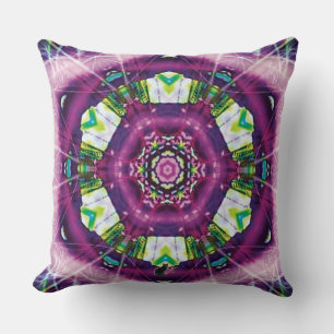 Violette Kaleidoskop Kissen