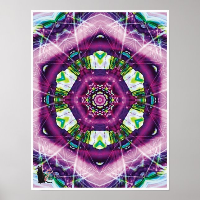 Violette Kaleidoskop Poster (Vorne)