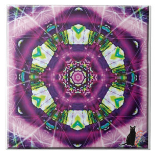 Violette Kaleidoskop Tile Fliese