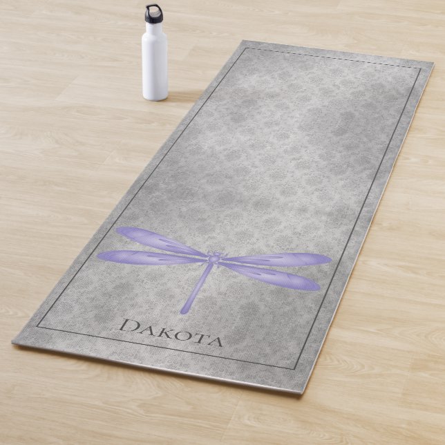 Violette Libellen-Damaskus Yogamatte (Beispiel)