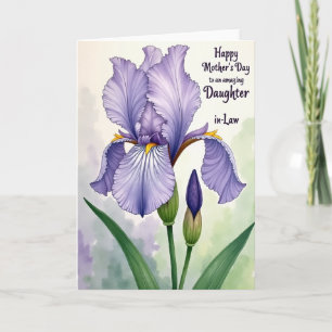 Violette Muttertags-Gartenkarte Karte