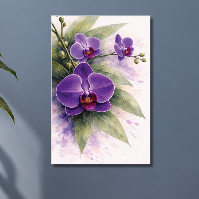 Violette Orchideen-Botanik  Poster (Von Creator hochgeladen)