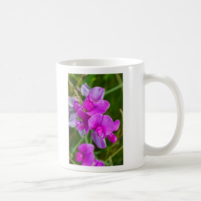 Violette Orchideen Kaffeetasse (Rechts)