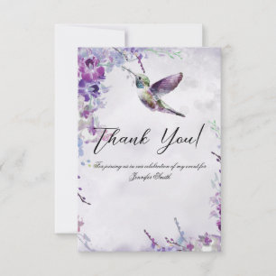 Violette Orchideen Kolibri Dankeskarten Dankeskarte