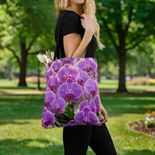 Violette Orchideen-Tasche