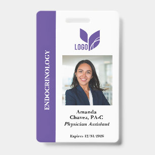 Violette personalisierte Mitarbeiter-ID Ausweis