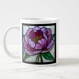 Violette Pfingstrose gefärbt Jumbo-Tasse