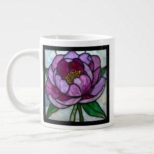 Violette Pfingstrose gefärbt Jumbo-Tasse