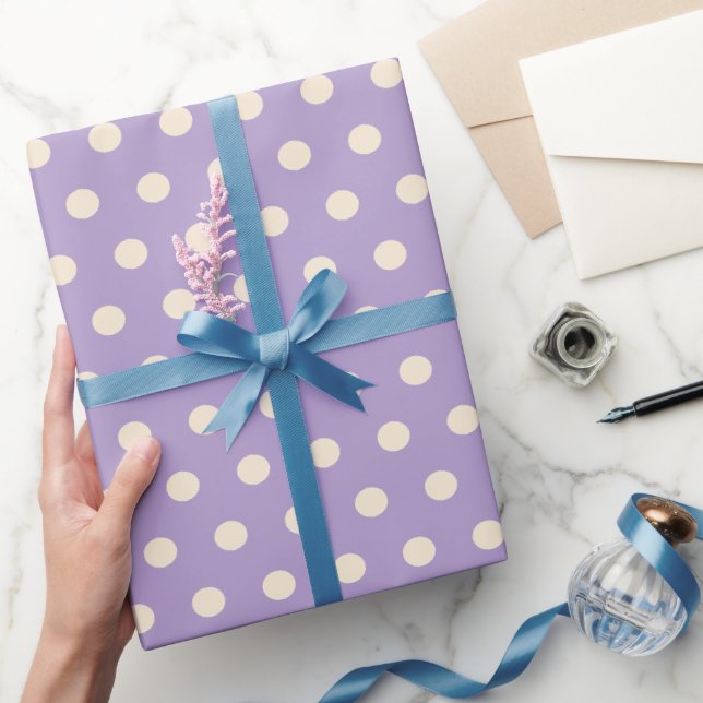 Violette Punkte Geschenkpapier (Schenken)