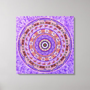 Violette Rad Mandala Leinwanddruck