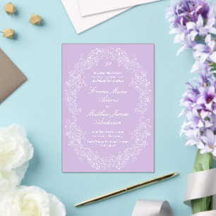 Violette Regency viktorianische antike klassische Acryleinladungen