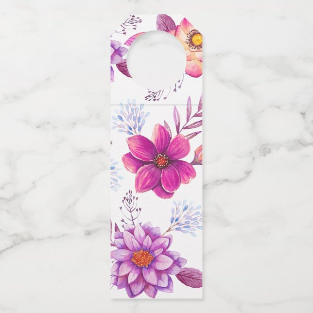 Violette Rose Flaschenanhänger (Vorderseite)