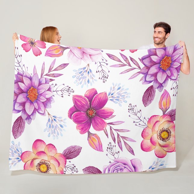 Violette Rose Fleecedecke (Beispiel)