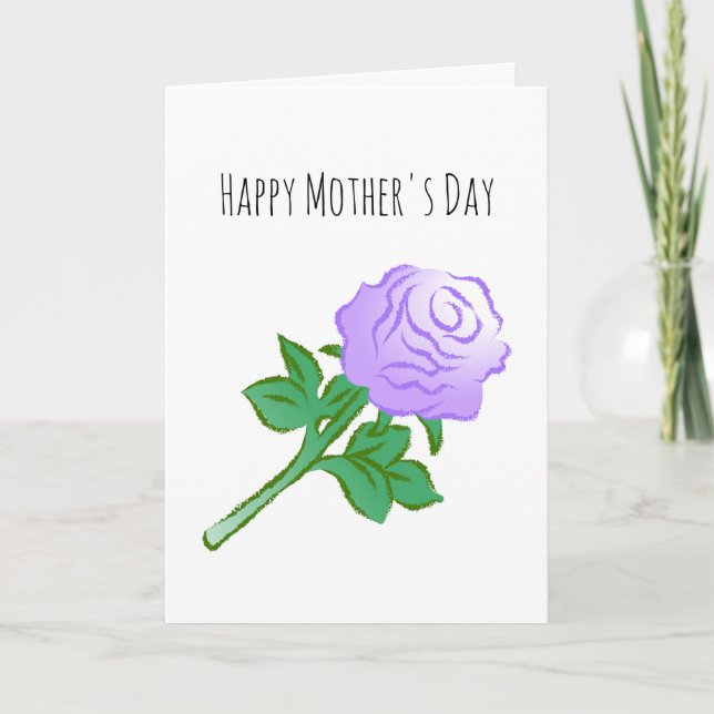 Violette Rose Karte (Vorderseite)