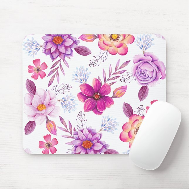 Violette Rose Mousepad (Mit Mouse)