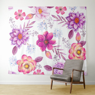 Violette Rose Wandteppich