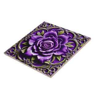 Violette Rosen schöne beliebte Kollektion Fliese
