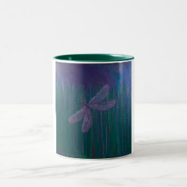Violette Schimmer-Libelle Zweifarbige Tasse
