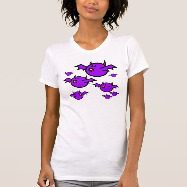 Violette Schläger T-Shirt (Vorderseite)