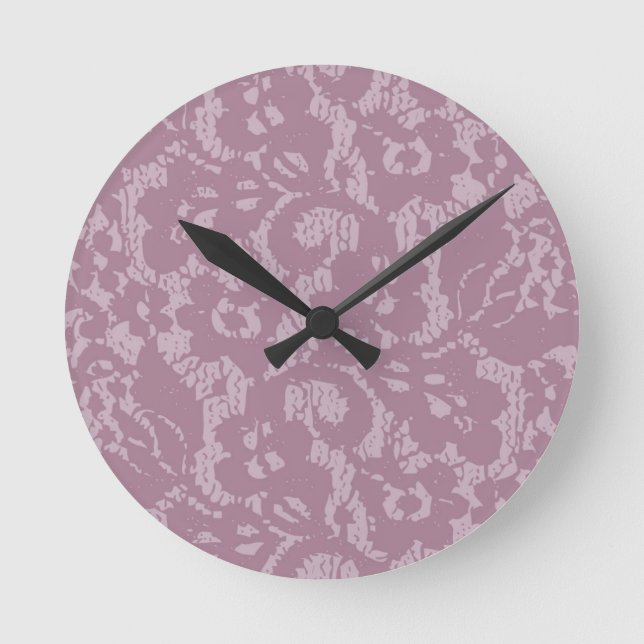 Violette Spitze Runde Wanduhr (Vorderseite)