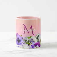 Violette Stiefmütterchen Blume auf Pfirsich mit Mo