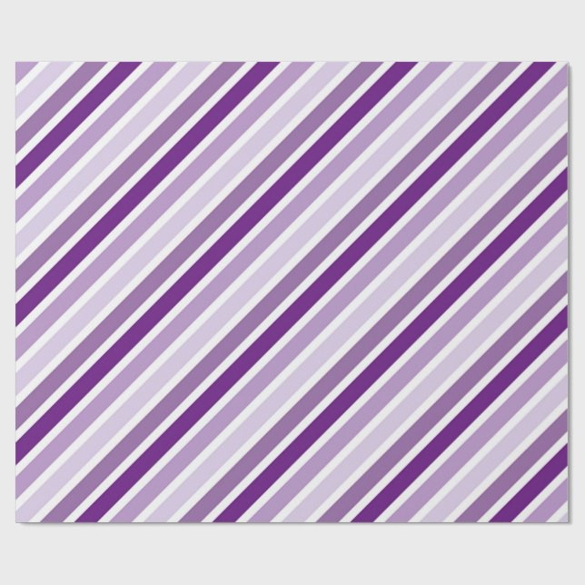 violette Streifen Geschenkpapier (Flach)
