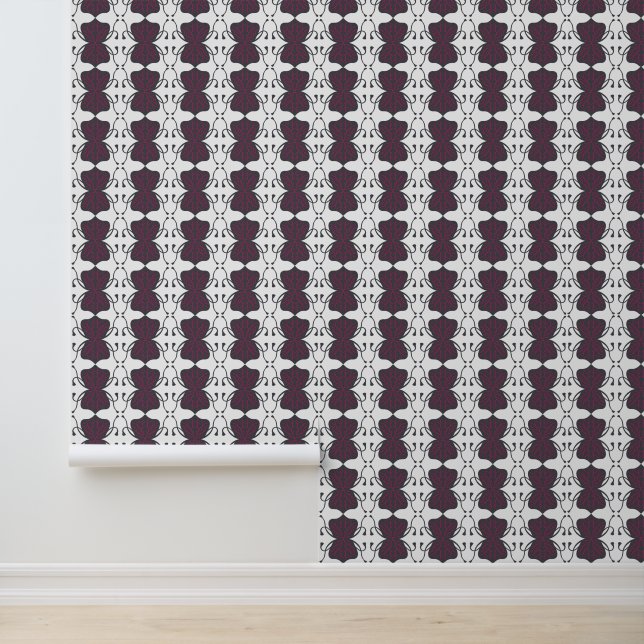 Violette Tentakel-Blumen-Wallpaper Tapete (Anwendung)