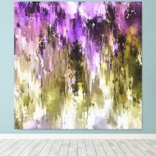 Violette Träume und olivfarbene Himmel Leinwanddruck