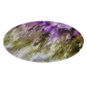 Violette Träume und olivfarbene Himmel Schneidebrett