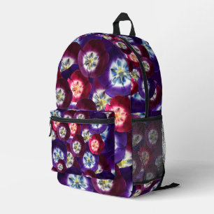 Violette Tulpen-Geschenkbox Bedruckter Rucksack