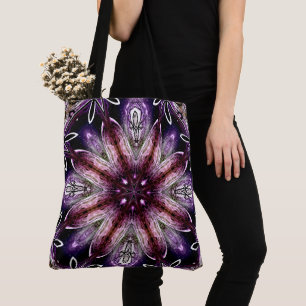 Violette und magentafarbene kosmische Blumen-Kalei
