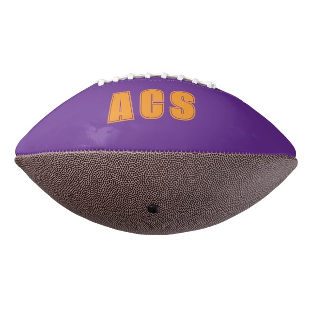 Violette und Orange Schulfarben Team Football (Gedreht 270)