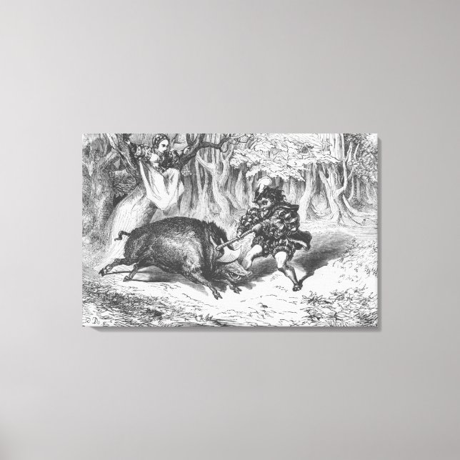 Violette und Ourson Leinwanddruck (Vorderseite)