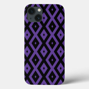 Violette und schwarze Diamant-Muster Case-Mate iPh iPhone Hülle