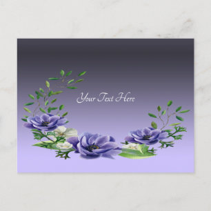 Violette Wasserblumen Postkarte