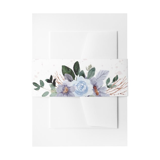 Violette Wasserfarben Blumen Einladungsbanderole (Vorderseite Beispiel)