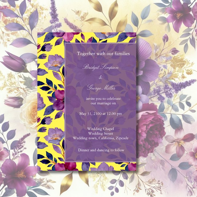 violette Wildblume Einladung (Von Creator hochgeladen)