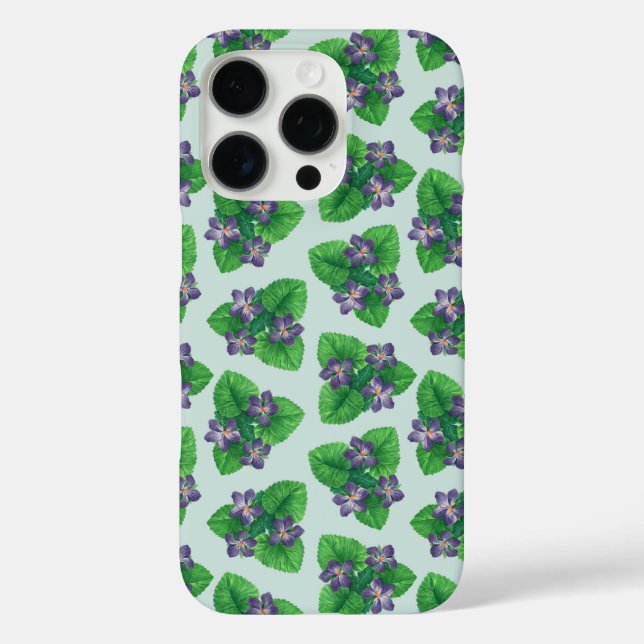 Violetten auf blauem Meerglas Case-Mate iPhone Hülle (Rückseite)
