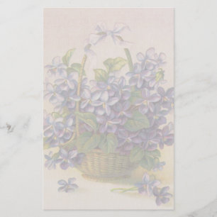 Violetten in einem Korbgeschoss Briefpapier
